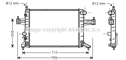 AVA QUALITY COOLING Радиатор, охлаждение двигателя OL2304